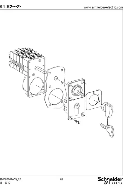 schneider施耐德K1-K2...Z. Cam switches with key operated lock_ Front mounting by 6 screws